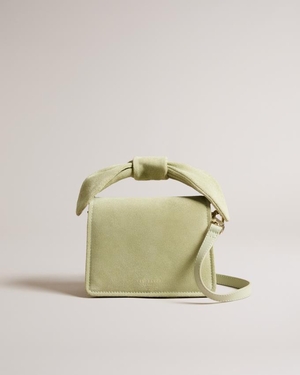 Sac Crossbody Ted Baker Soft Knot Bow Mini Vert Clair Femme | FER-31166320